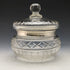 1929 British Vintage Sterling Silver Decorated Cut Glass Jar 351g BM & Co